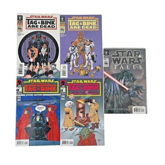 Star Wars Tag and Bink Comics Series - Complete Set ALL 5 Dark Horse EUC - Picture 1 of 2